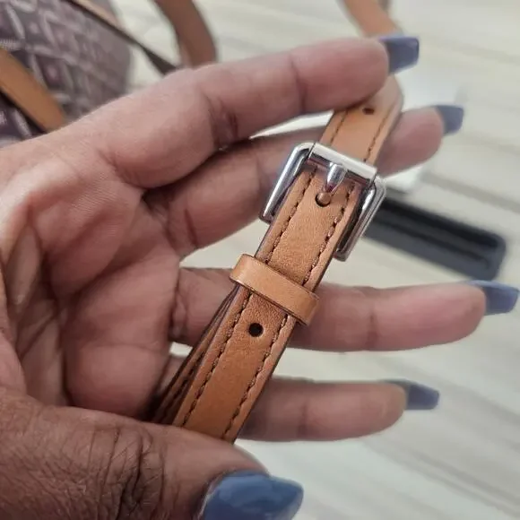 Fossil Sydney Satchel Geometric Pattern with Crossbody Strap - Picture 6 of 9